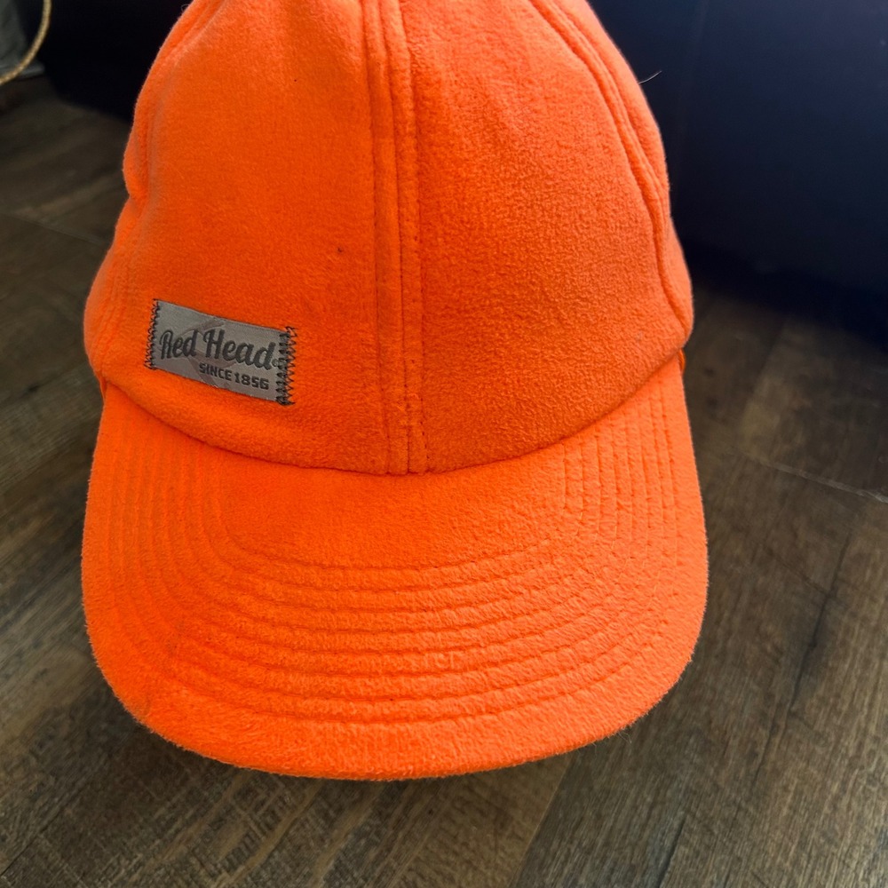 RedHead Blaze Orange Fleece Hunting Cap with Ear Flaps Small Medium